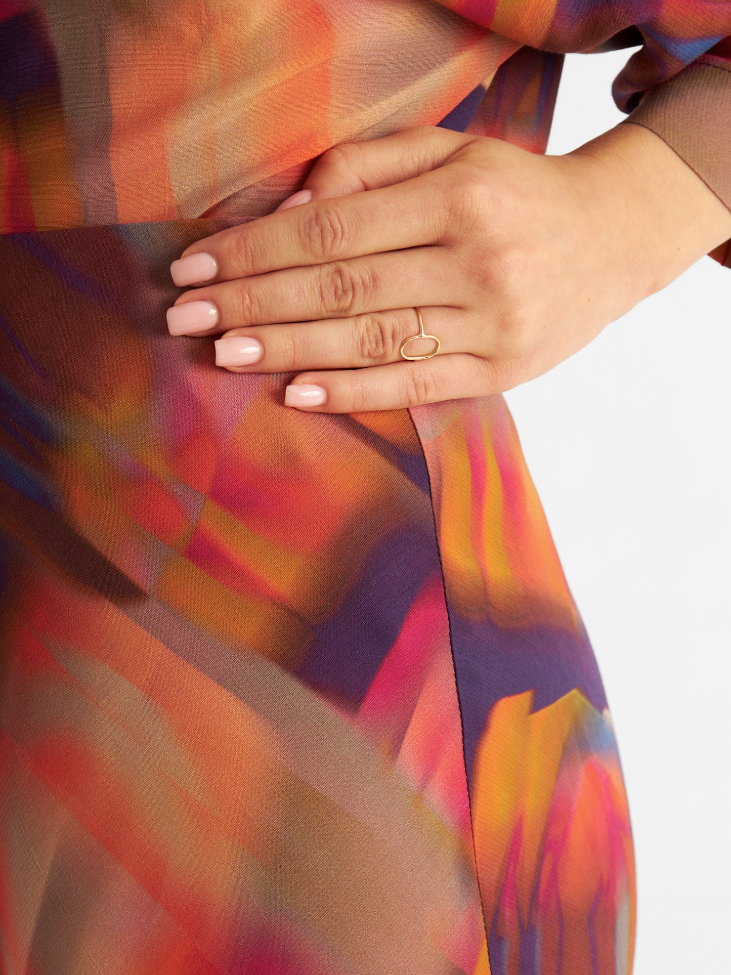 Printed Skirt Fancy Long Solar Sunrise