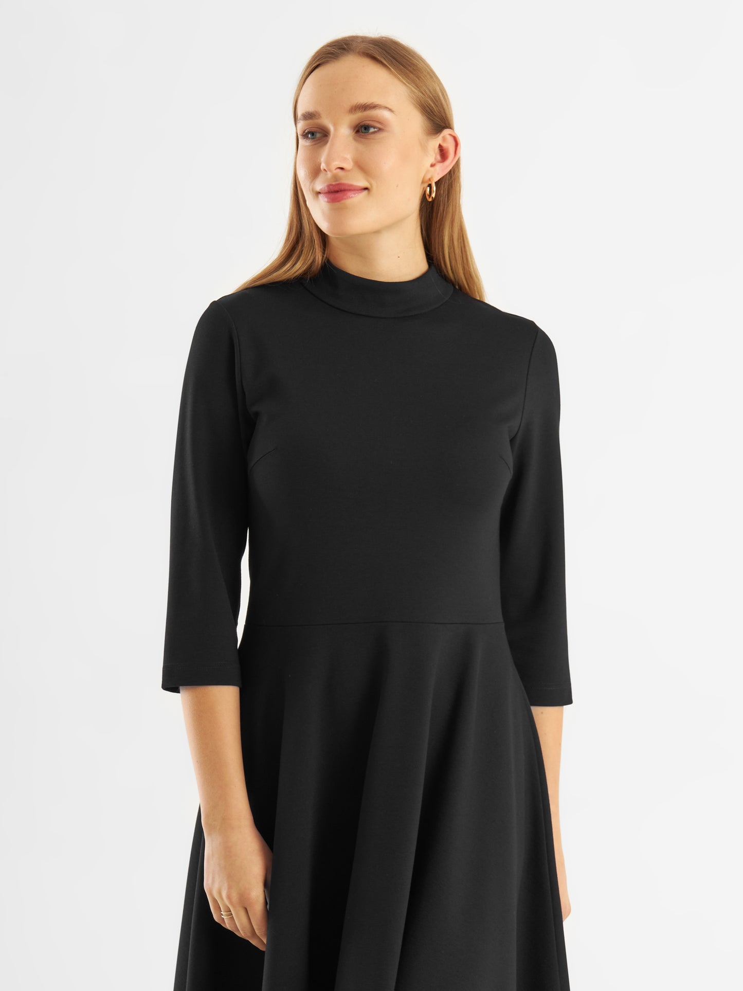 Punta Dress Mock Neck